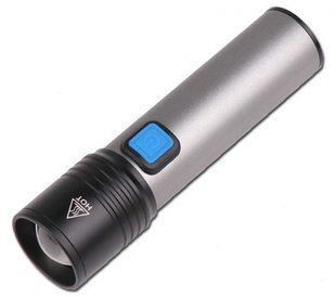 Кишеньковий акумуляторний ліхтарик Bailong BL-K31 CreeT6 Zoom з/в USB Сірий 352038741 фото