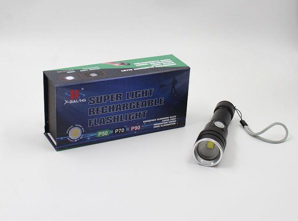 Ліхтарик акумуляторний POLICE ручний zoom 3 режими роботи з/в microUSB Чорний 6988 BL 611 фото
