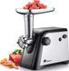 Універсальна м'ясорубка-соковитискач Domotec Потужність 2500 Вт, 3 грати, нержавіюча сталь, чорно-срібляста (MS-2024) MS 2024 6689 фото 1
