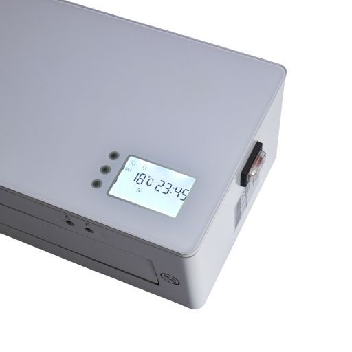 Тепловентилятор настінний Equation LCD 1800 Вт, керамічний, з пультом ДУ, таймером, електронним термостатом, білий, для кімнат до 20 м&sup2; 12285280 фото
