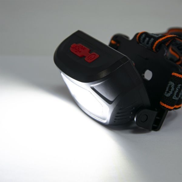 Налобний акумуляторний ліхтар BL-203 COB, LED T6, USB-зарядка, 4 режими (максимальний, економний, SOS, стробоскоп), алюміній + пластик, компактний для туризму, риболовлі та дому 334242706 фото