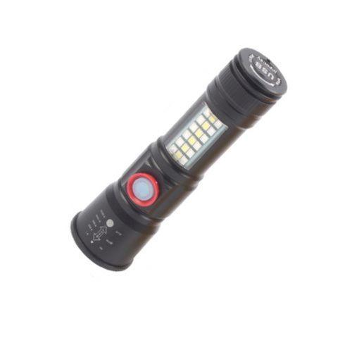 Ручний ліхтар Rablex P50/5SMD/LED/Zoom 3 режими з/в USB-microUSB Чорний RB-269 фото