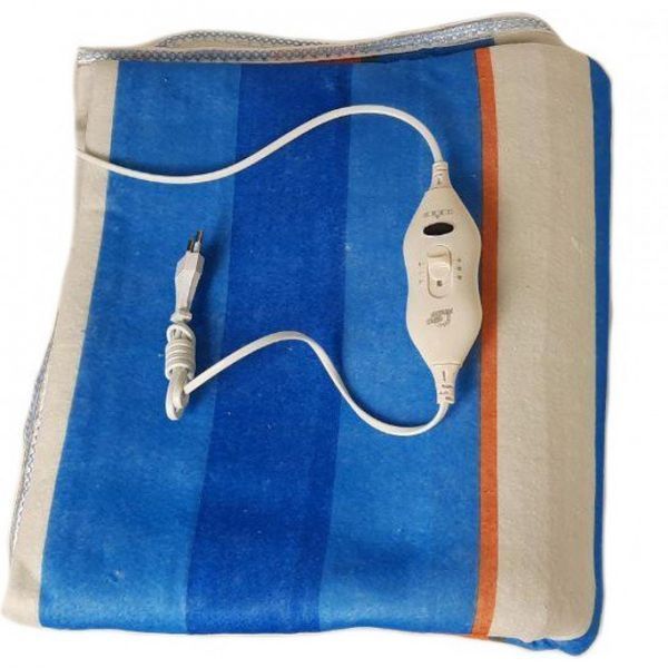Електропростирадло електричне простирадло з обігрівом Electric Blanket 150х120 см Синє в смужку PRO 1512 5733 фото