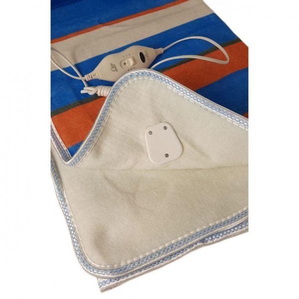 Електропростирадло електричне простирадло з обігрівом Electric Blanket 150х120 см Синє в смужку PRO 1512 5733 фото