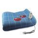 Електропростирадло Electric Blanket 150x120 см, рівномірний обігрів 18 рівнів, низьке енергоспоживання, синій з вишневими клітинками 5734 PRO 1512 фото 1