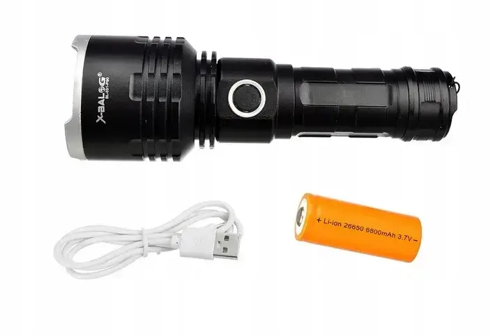 Ліхтар поліцейський X-Balog BL-531-P90 1х26650 8800mah USB/microUSB/3хААА R3 функція Power Bank 369655908 фото