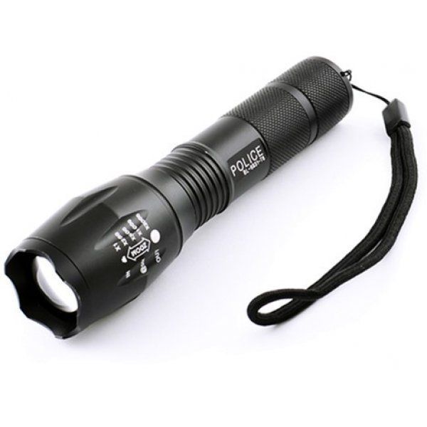 Ручний тактичний ліхтар Police BL-1831/2781 Cree XM-L-T6, 1000 Лм, 5 режимів, зум, 1&times;18650, чорний 333708022 фото