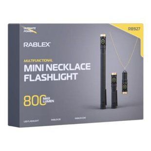 Міні LED ліхтар-кулон Rablex RB927 800 лм з 5 режимами, магнітом, Type-C зарядкою, акумуляторами 10180/10440, можливістю роботи від AAA та міцним алюмінієвим корпусом для EDC, туризму і роботи RB 927 @1 фото