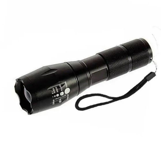 Тактичний ручний ліхтар X-Balog BL-1831-T6, потужний XML CREE T6, 5 режимів, оптичний зум, Li-ion 6800 мА&middot;год, захист від пилу, вологи та ударів, для туризму, велосипеда та активного відпочинку 358292373 фото