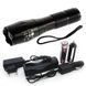 Тактичний ручний ліхтар X-Balog BL-1831-T6, потужний XML CREE T6, 5 режимів, оптичний зум, Li-ion 6800 мА&middot;год, захист від пилу, вологи та ударів, для туризму, велосипеда та активного відпочинку 358292373 фото 2