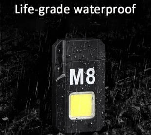 Запальничка спіральна сенсорна з Led ліхтариком M8-зарядка від USB 6002/9075 фото