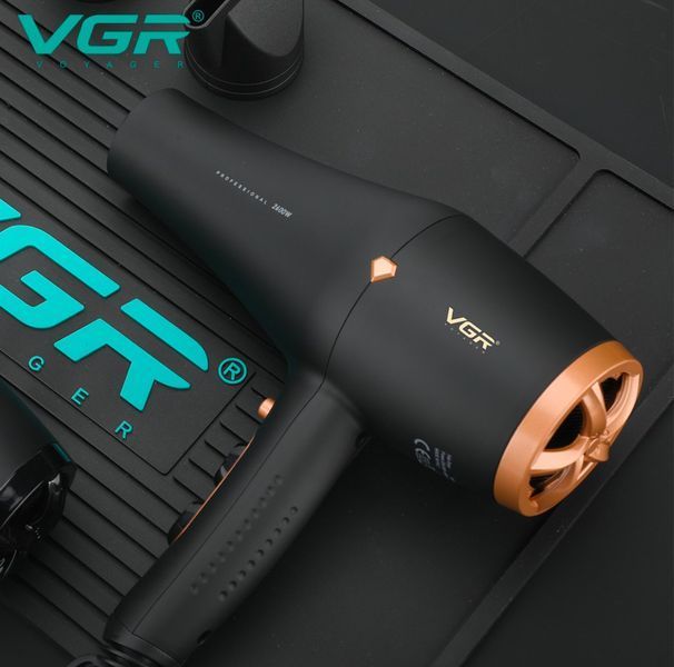 Професійний фен VGR V-462 2600 Вт з Nano Ionic, 3 температури, 2 швидкості, насадки концентратор і дифузор VGR V-462 @2 фото