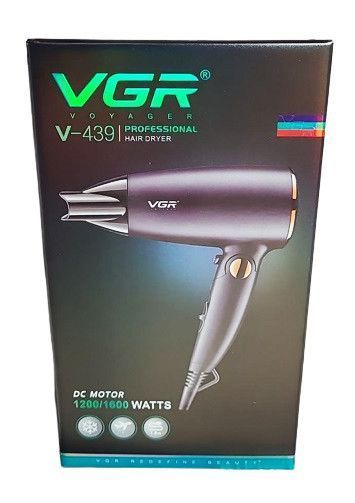 Дорожній фен VGR V-439 1600 Вт з насадкою-концентратором, складна ручка, 2 швидкості, холодне повітря, компактний для подорожей V 439 @2 фото
